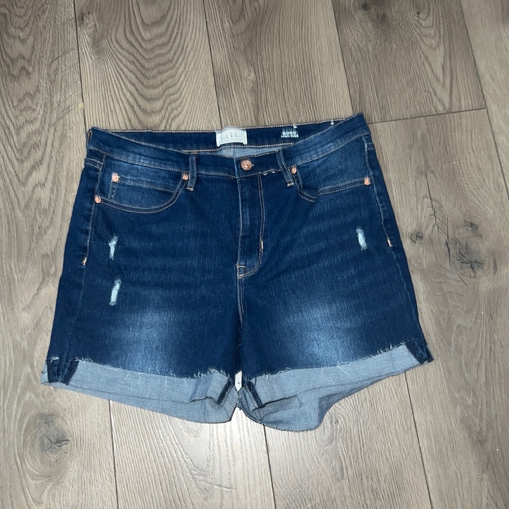 Women blue shorts